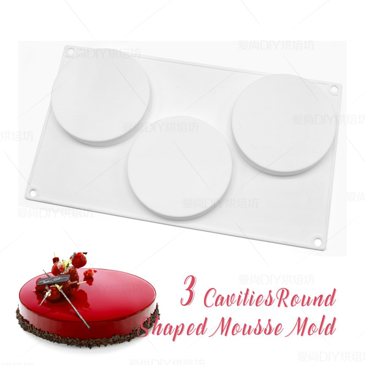 3 thậm chí 6 liên tiếp 8 liên tiếp 11 liên tiếp 15 thậm chí 24 liên tiếp nhồi hình trụ sandwich mousse silicone khuôn bánh silicone - Tự làm khuôn nướng khuôn kem
