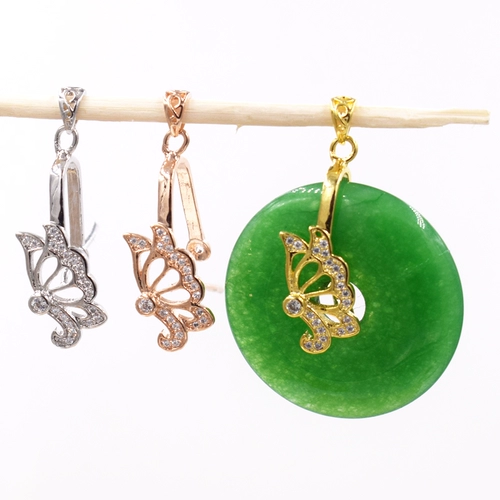 Подвеска, модная застежка, изумрудная бирюзовая инкрустация камня из нефрита из воскового агата, серебро 925 пробы