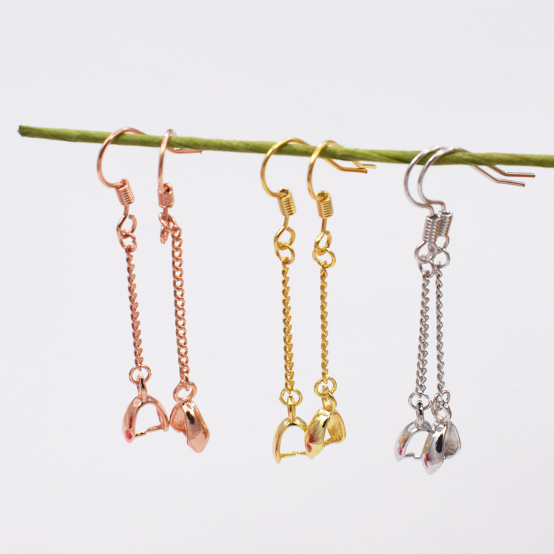 925 sterling silver ear hook earrings DIY jewelry accessories Handmade gold ear hook hypoallergenic earrings Ear hook pendant accessories