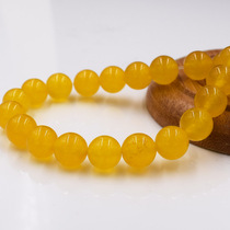 Pure natural yellow chalcedony scattered beads beads beads diy semi-finished accessories crystal bracelet necklace material accessories
