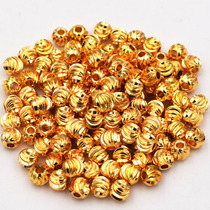 U. S. Imported 14K gold bead bag Golden bead watermelon bead bracelet loose bead diy jewelry handmade beaded accessories