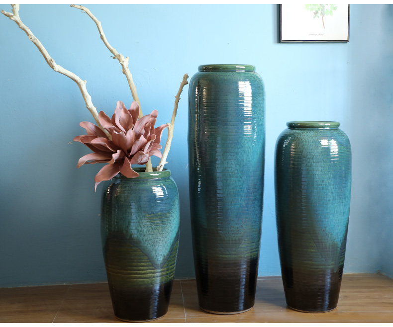 Jingdezhen porcelain ceramic vase contracted and I sitting room, dining - room of Europe type TV ark, large - sized ground flower arranging furnishing articles