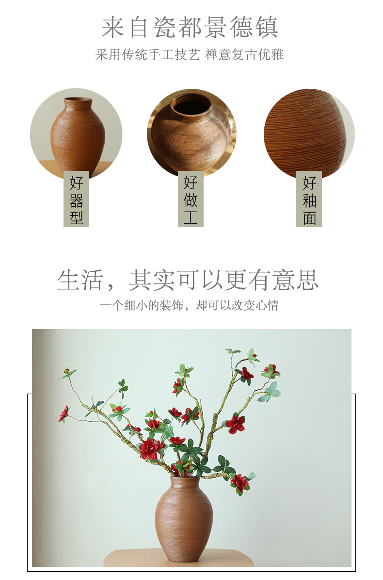 New Chinese style ceramic vase furnishing articles big POTS to the sitting room porch zen hotel floral dried flowers flower arrangement soft decoration