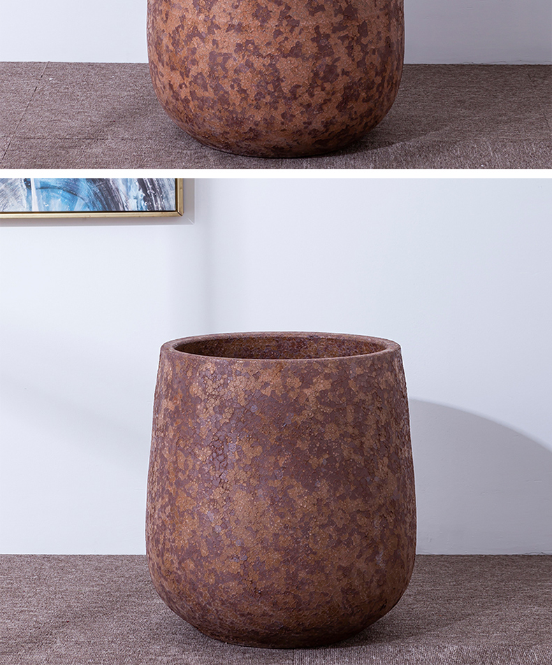 Green plant Nordic vase flowerpot I and contracted indoor plant decoration to restore ancient ways of large diameter cylinder clay ceramic hydroponics