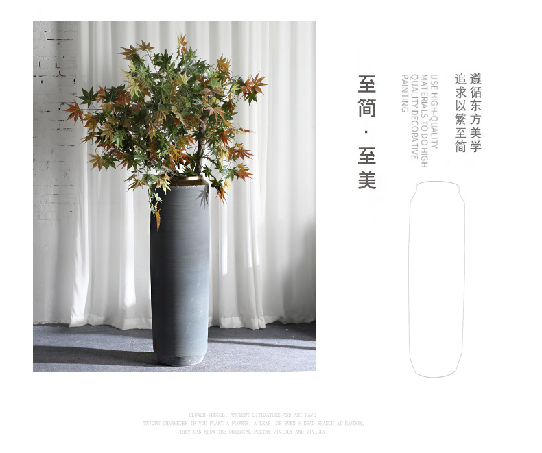 Large vases, jingdezhen ceramic light villa key-2 luxury cement ash flower arranging I and contracted furnishing articles