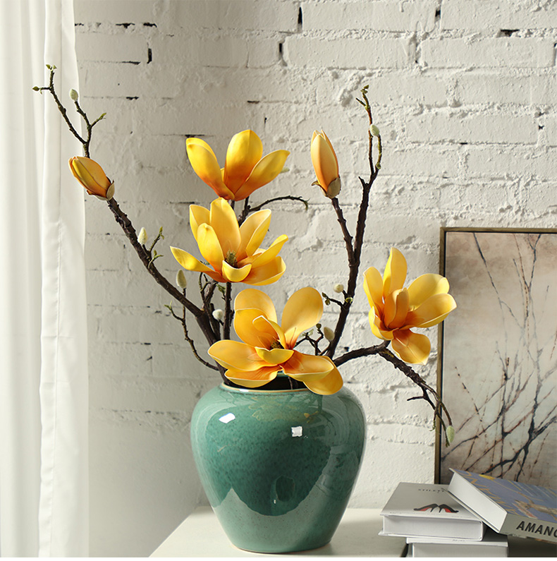 American ceramic dry vase creative flower arrangement is restoring ancient ways to decorate household act the role ofing is tasted contracted and I European furnishing articles in the living room