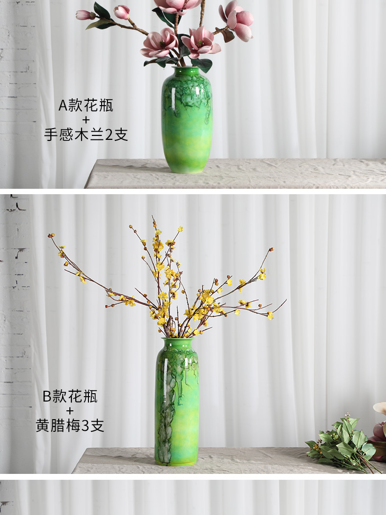 Jingdezhen ceramics flower vase of new Chinese style restoring ancient ways is sitting room home rich ancient frame adornment handicraft furnishing articles