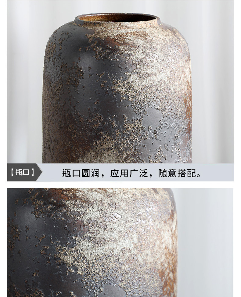 Jingdezhen ceramic vases, flower arrangement sitting room restoring ancient ways furnishing articles I and contracted reed landing pottery flowerpot kit