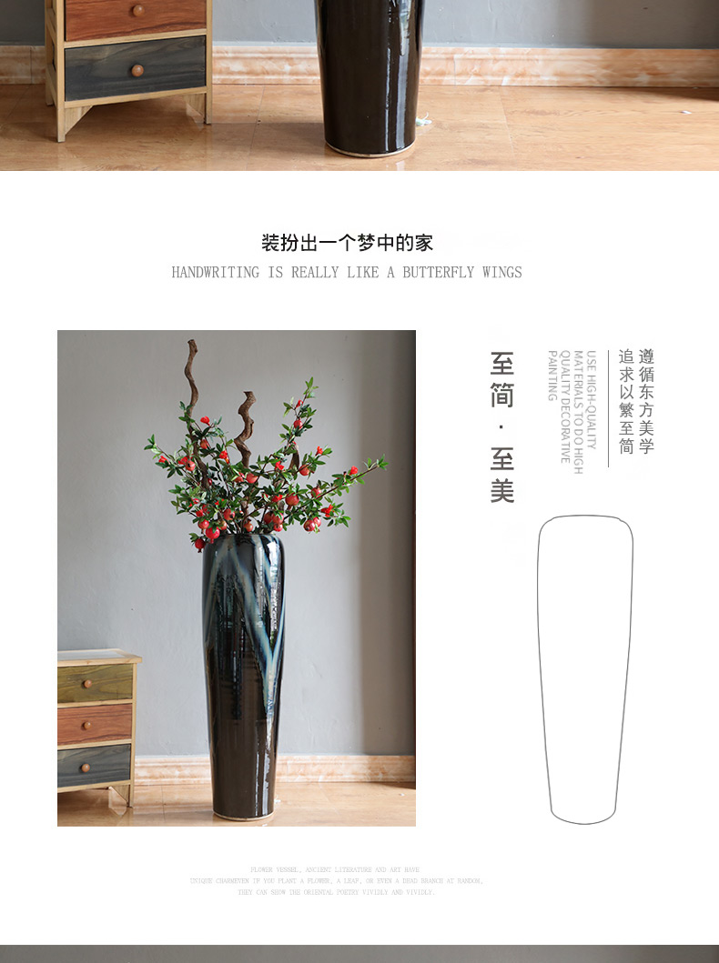 Modern contracted jingdezhen ceramic vase furnishing articles sitting room ground European new Chinese vases, flower arranging furnishing articles