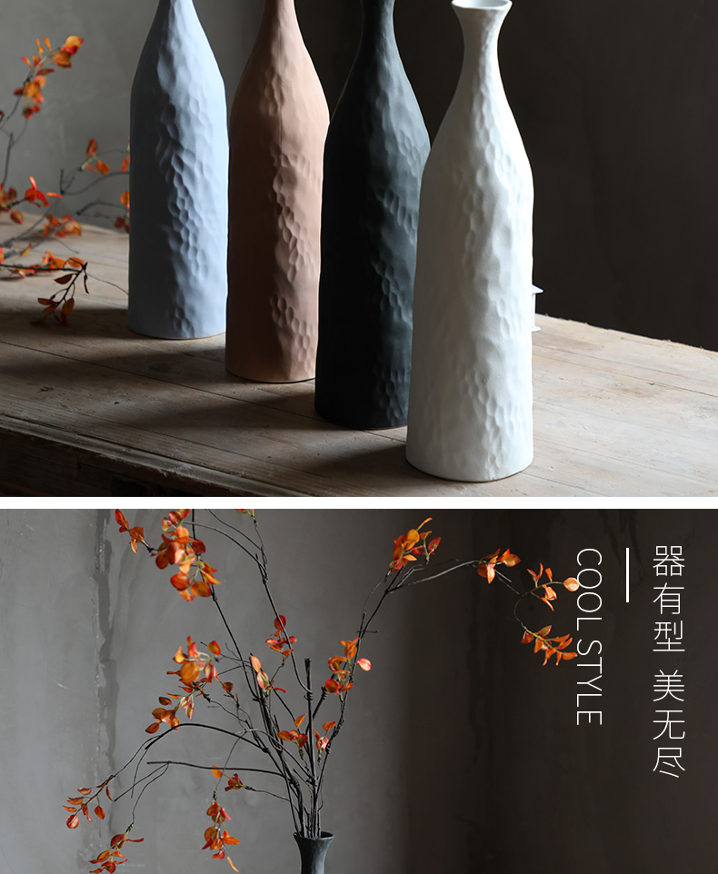 Northern Japanese dried flowers decorate floret bottle creative contracted ceramic flower implement modern flower arrangement furnishing articles zen soft outfit