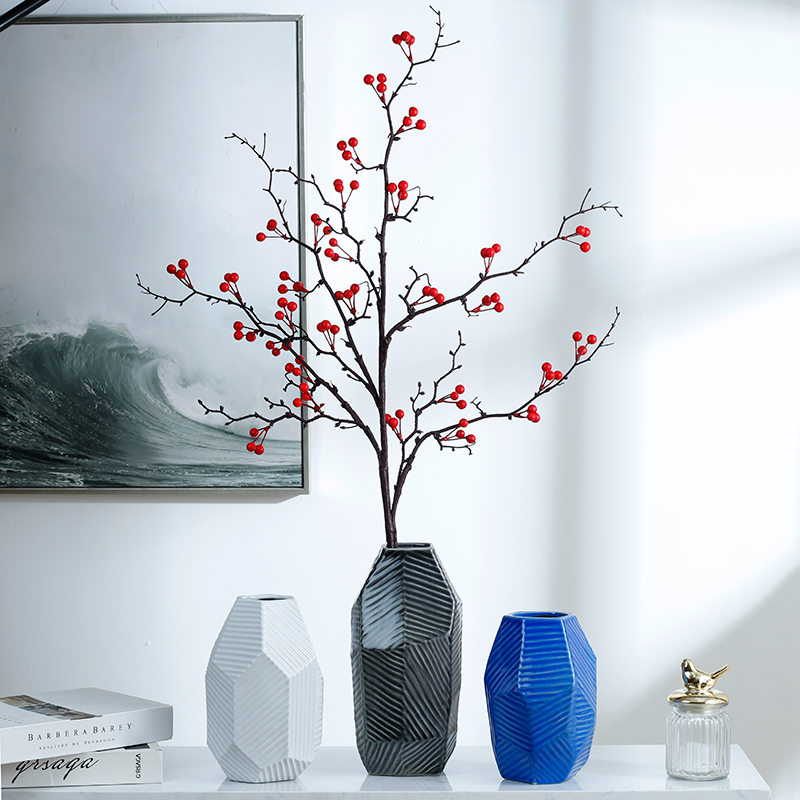 Nordic geometric ceramic vase furnishing articles sitting room light dry flower flower vase decoration decoration ideas of modern key-2 luxury hydroponics