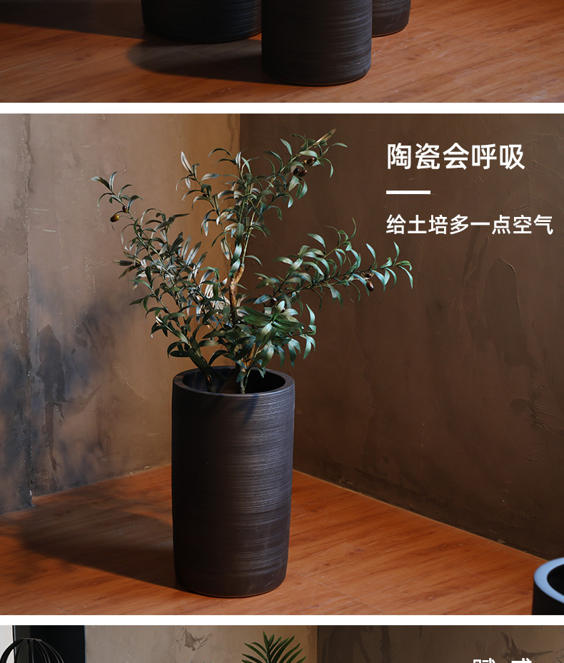 Large flower pot ceramic furnishing articles of Chinese style restoring ancient ways POTS sitting room hotel decoration flower arranging dried flowers thick ceramic bottle