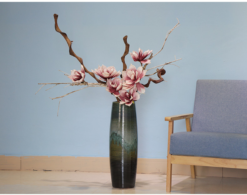 Jingdezhen modern European contracted decorate ceramic vase landing big sitting room, the dried flower arranging flower art