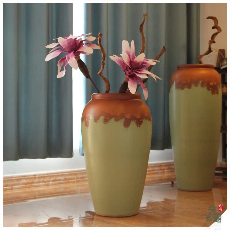 Modern European jingdezhen ceramic furnishing articles sitting room of large vase villa clubhouse hotel flower POTS
