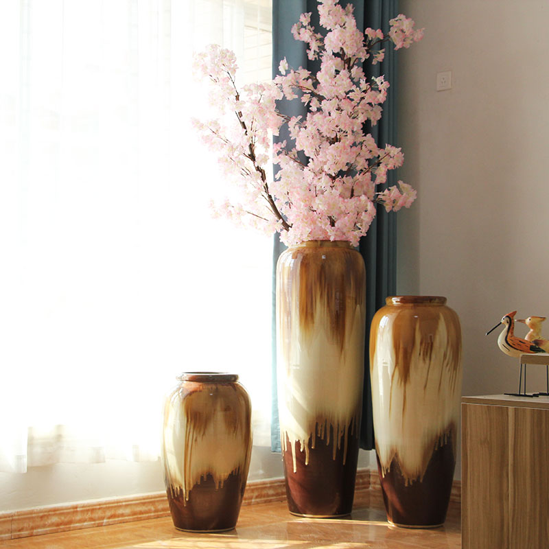 Jingdezhen of large vases, the sitting room porch place Chinese up flower flower implement hotel ceramic decoration