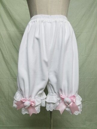 Autumn and winter models and wind rabbit bow polar fleece winter warm underwear pants bloomers lolita cute pants