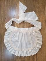 (Wang Yan and summer)Retro girl all-match cotton lolita lolita ruffle dress Japanese apron