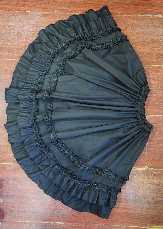 Lolita Embroidered Pure Cotton Mini Skirt, Cotton Half-Length Underskirt, Small Puffy Anti-See-Through Skirt, Rose Lace Petticoat