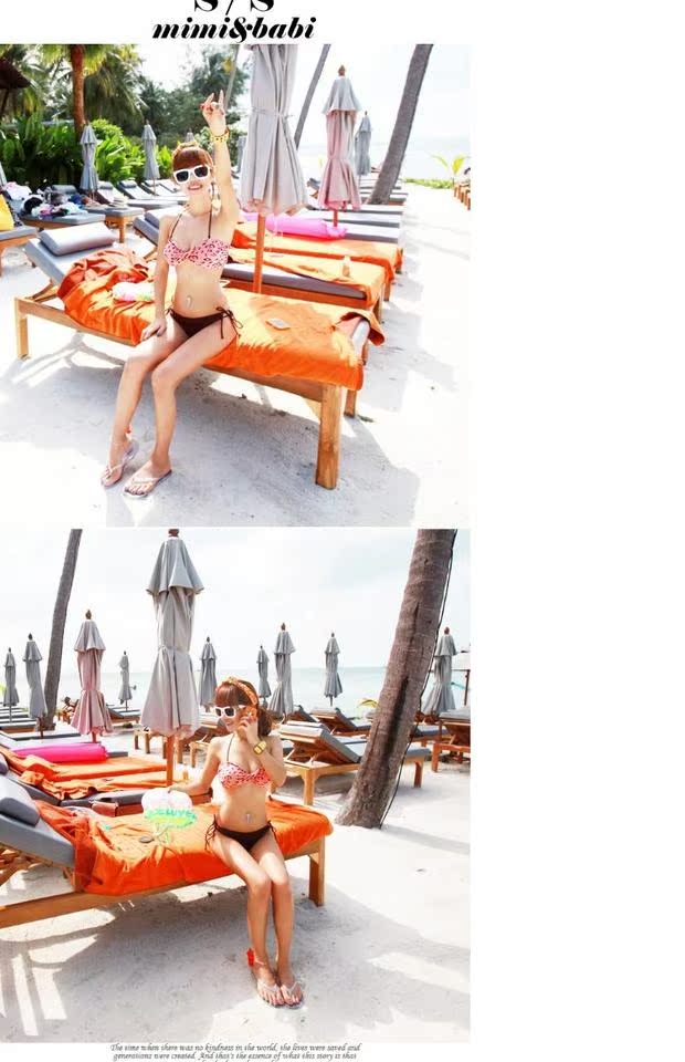 Hàn Quốc nhập khẩu áo tắm cặp đôi bikini boxer áo tắm nữ ba mảnh - Vài đồ bơi 	đồ đôi đi biển dep	