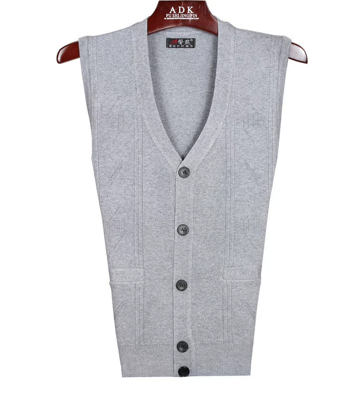 Đặc biệt cung cấp trung và tuổi già len vest vest nam tuổi không tay đan cardigan cha ông mùa xuân và mùa thu mỏng vest vest công sở nam