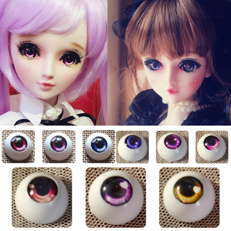 Night Lolita leaf Lolita BJD 3-point doll eyes 18mm Acrylic modified pressure eye starry sky cartoon eyes