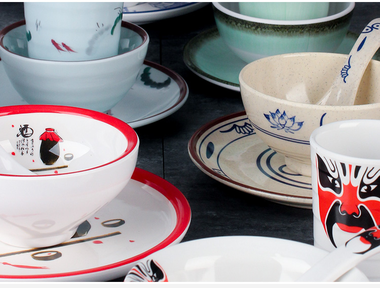 The Table edge SuMi amine tableware four dresses hot pot sets hotel restaurant hotel dishes Chinese ltd. thickening