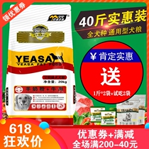 Isis dog food 20kg40 catty to be a dog Samoyelabrado tedi bombBeauty gold hair universal bodied and beautiful