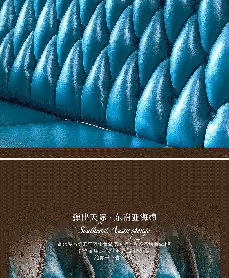 Marty thơ nội thất Continental phòng khách sofa ngọc trai da trắng sofa gỗ chạm khắc sofa phòng biệt thự - Ghế sô pha sofa lười