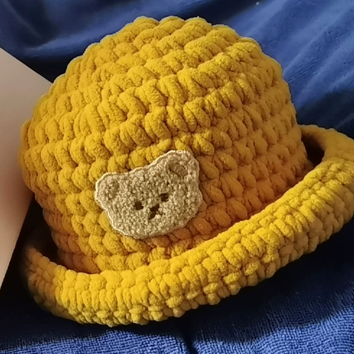 Шапка, шерстяной плетеный зимний детский набор материалов, «сделай сам», с медвежатами