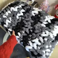 Панда Супер толстая нить Нить [50 см x 50 см] Пакет материалов для подушек сиденья Бесплатный видеоурок