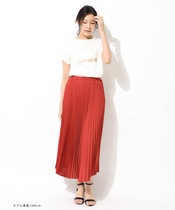 Heart price ~ 21aw painting style cixiancan elegant ~ elastic high waist long elegant pleated skirt