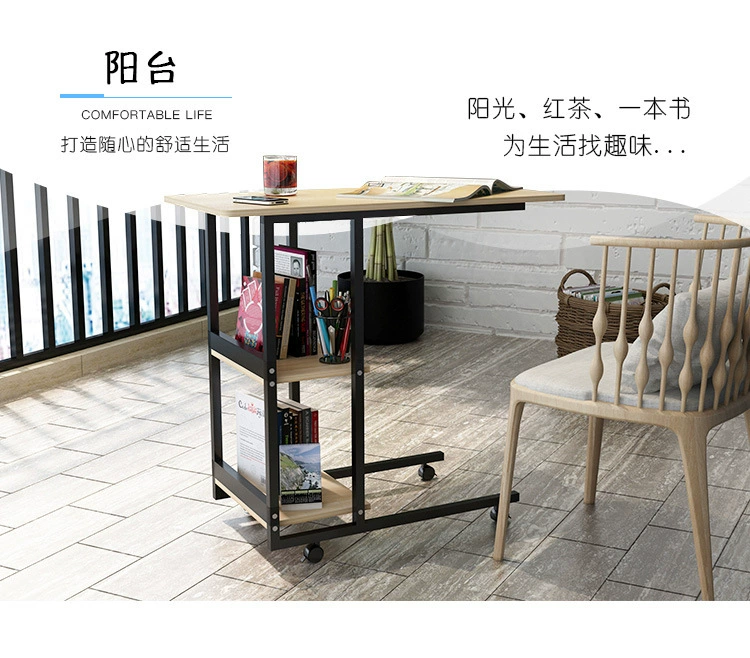 Đầu giường lười bàn laptop có thể tháo rời phòng ngủ gia đình bàn đơn giản đa chức năng với giá sách giường - Bàn bàn học hiện đại