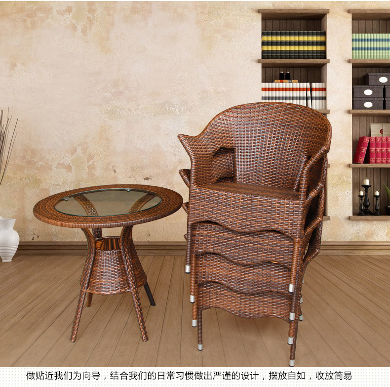 Nội thất mây ngoài trời sân vườn mây bàn ghế kết hợp bàn cà phê ngoài trời khách sạn cafe biệt thự giải trí wicker ghế ghế ngồi ban công chung cư