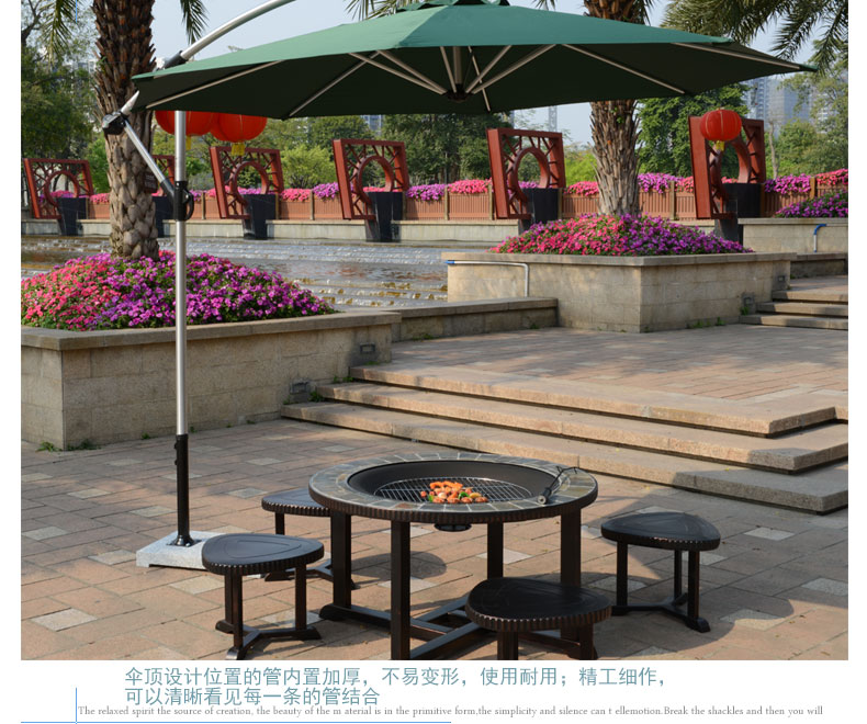 Tengjiaju Nội thất ngoài trời Ô dù Công viên Câu lạc bộ Bãi biển Câu lạc bộ Lớn Dù che La Mã Bên Ô dù bàn cà phê ngoài trời