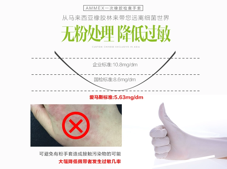 Cấp thực phẩm dùng một lần găng tay cao su nhựa cao su nitrile dày phục vụ nhà bếp nội trợ làm đẹp bác sĩ bền găng tay cách điện 35kv găng tay không bột