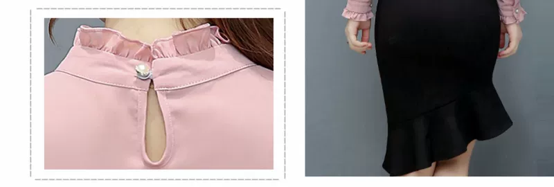 Manna trẻ em 2019 xuân mới Han Fan áo voan nữ dài tay đứng cổ áo thời trang áo sơ mi nữ mỏng - Cộng với kích thước quần áo