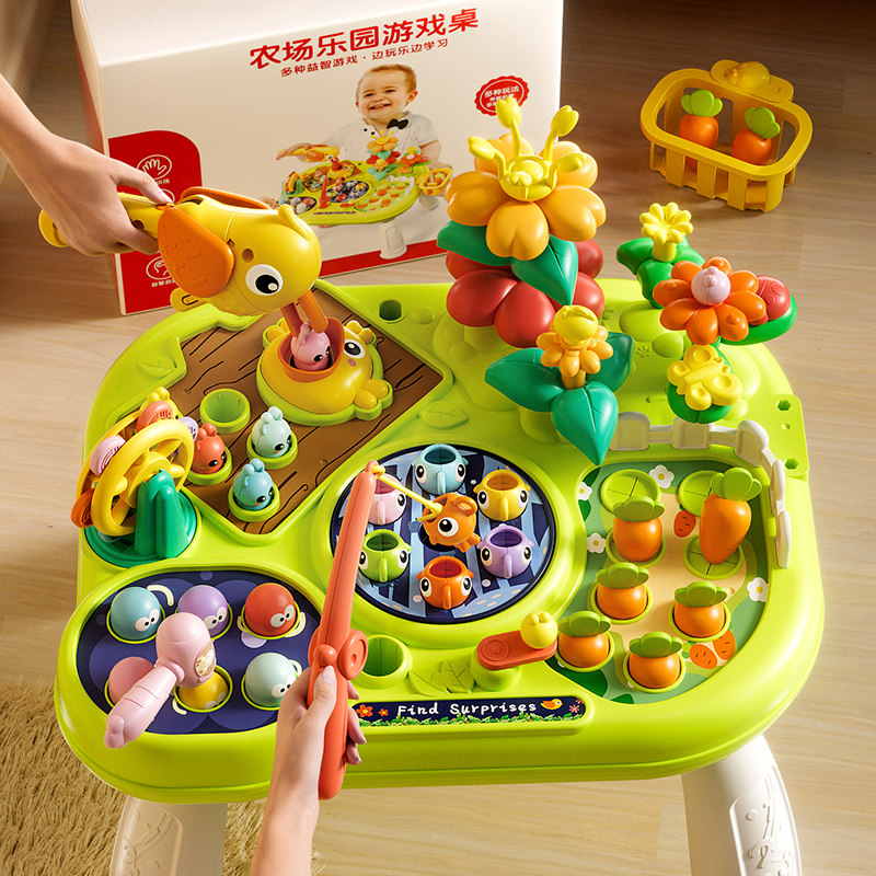 Fishing Toys Children 1 1 1 3 two-and-a-half years Pediatric Puzzle Boy Treasure Pecking Wood Bird Catch baby New Year gifts-Taobao