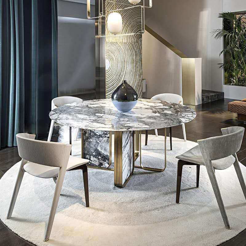 CORNELIO CAPPLLINI MARBLE TABLE ROUND TABLE TURN TABLE VILLA HOME INNATE LUXURY MODERN MINIMALIST CUSTOMIZATION