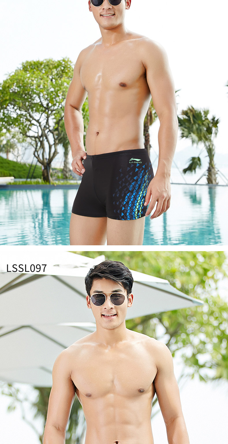 Li Ning quần bơi nam võ sĩ quần bơi quần bơi năm chia thành người nóng suối lỏng đồ bơi bãi biển thiết bị đi biển quần bơi nam hàng hiệu