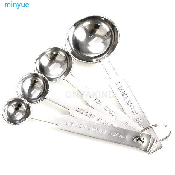 4pcs Stainless Measuring Spoons Tea Coffee Cooking Baki