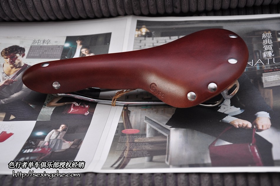 Australia Genuine Leather Retro Bike Bull Leather Gyes b15 Black Rail Double Track Seat Cushion B15 Grade 