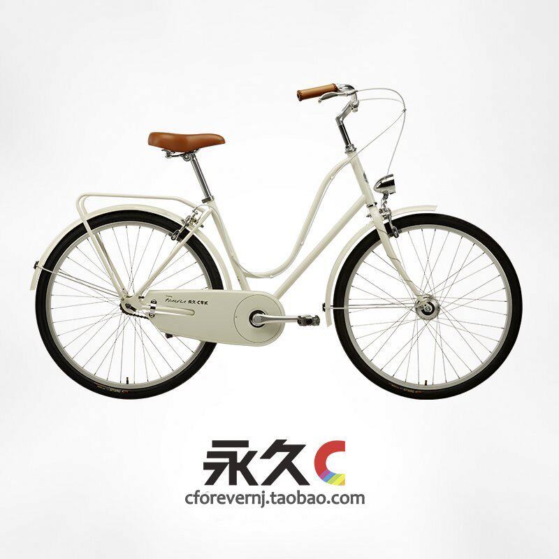 C zero two Yihe white retro bicycle spot literary female retro lightweight lady bicycle Beijing franchise