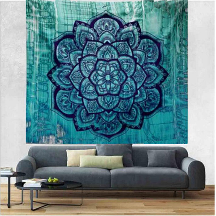 Ấn Độ mandala voi boho starry in tấm thảm con công bạt tuyết bông tấm thảm khăn trải bàn 	thảm treo tường hình biển