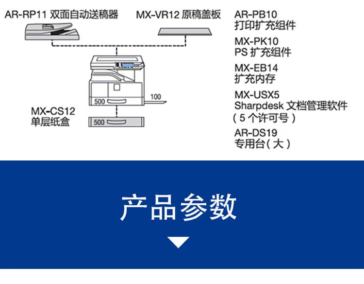 Máy in xác thực chính hãng Sharp AR-3148N in hai mặt với máy ghép tài liệu