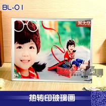Thermal transfer blank crystal glass painting Crystal photo frame studio Crystal painting glass photo frame BL-01