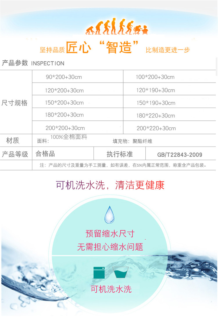 Giường bông 笠 1,5 m 1,8 m Bông đơn có đệm bông Simmons bảo vệ vỏ bọc chống trượt nệm trải giường - Trang bị Covers ga trải giường chun đẹp	