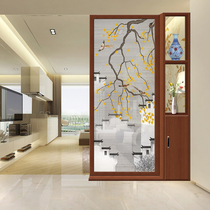  New Chinese style screen partition Office decoration Bookshelf shelf Locker Simple modern living room solid wood entrance