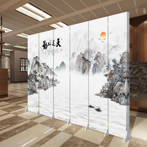  New Chinese style screen partition Modern living room mobile simple folding bedroom office Hotel entrance double-sided folding screen