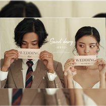 New wedding photography props creative English letter card hand props literary fresh hand ins style