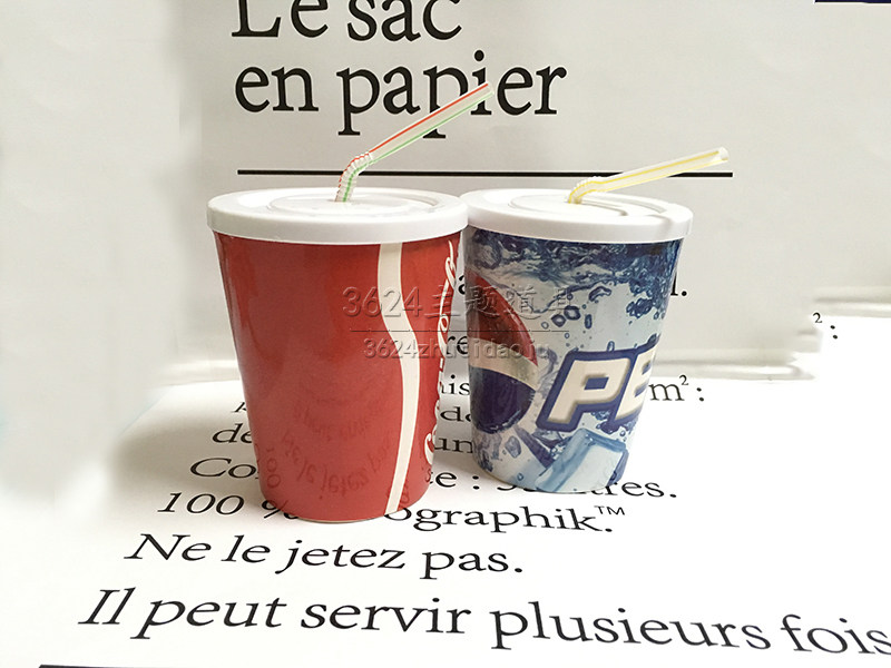 Creative Shooting Props Coke Cup Wedding brigade Exterior View Little Fresher Themed Props Children Write Real Pendulum decorations